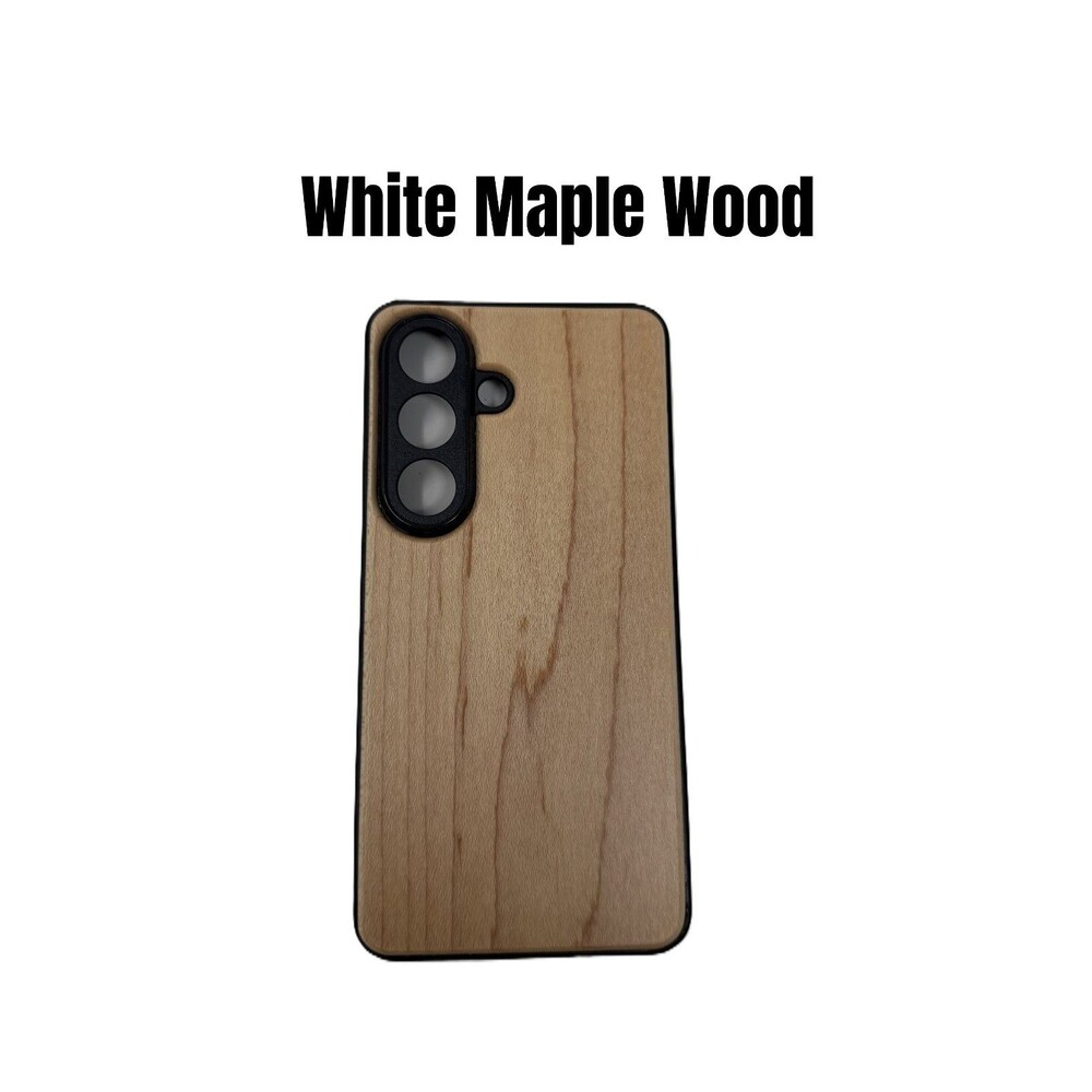 Wooden Samsung Galaxy S26 Phone Case - White Maple Wood
